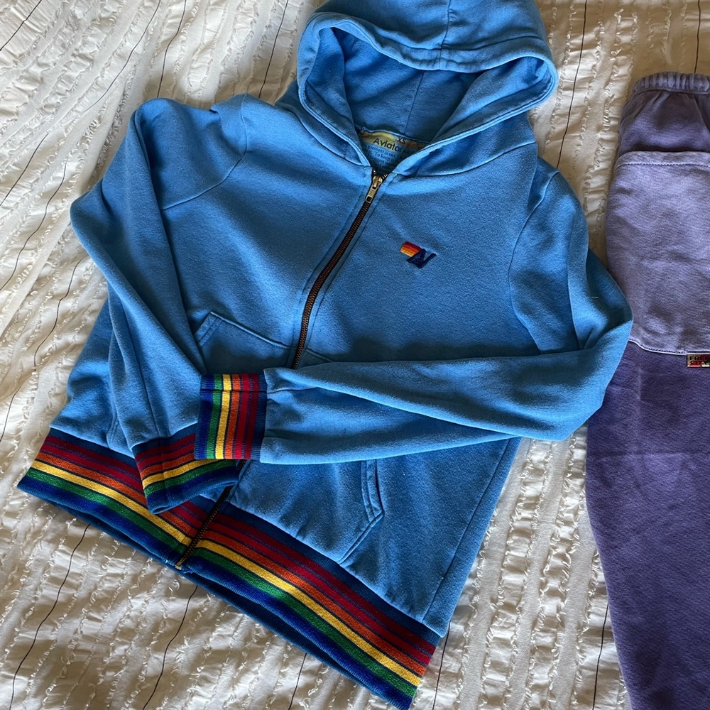 BUNDLE Aviator Nation Zip-Up XS & Free City Sweatpants Small EUC! - Picture 5 of 16